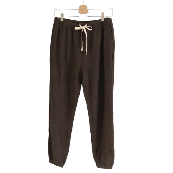 n:philanthropy Zaden  Jogger Chocolate Brown Waffle Knit Medium NWT - Picture 1 of 12